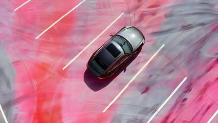 Vehicle parked in lot . Concept Car, Parking Lot, Vehicle, Transportation