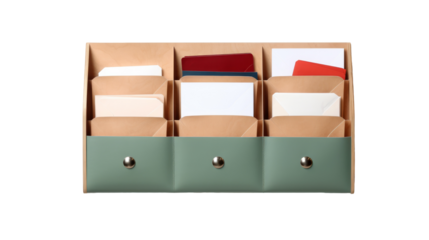 A cardboard box, file, and file holder on a journey to organization