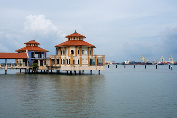 A Pier Building of George Town on Penang Island in Malaysia Asia