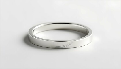 A Sleek Silver Ring Featuring A Minimalist Design Upscaled 7