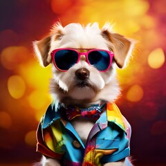 dog with sunglasses