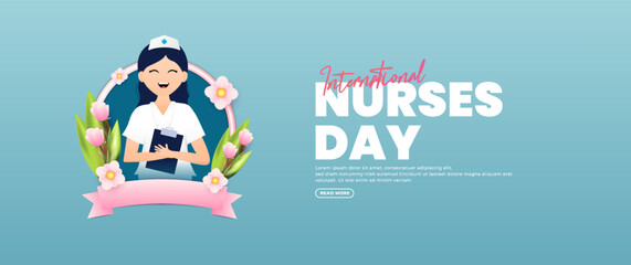 International Nurses Day banner design - Powered by Adobe