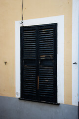 typical vintage Menorca door in stone building