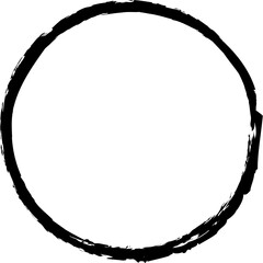 Set of circle frames brush strokes