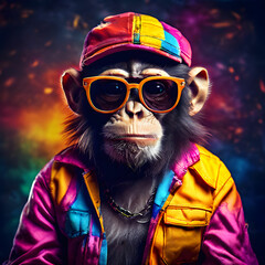 monkey in sunglasses