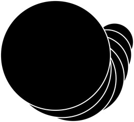 Circle line curve with blending design. Concept of technology, digital