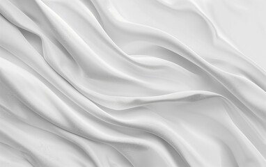 Abstract white cloth texture background, wave of fabric for design with copy space,web banner.