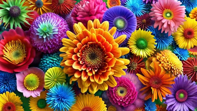 Abstract multicolored floral background