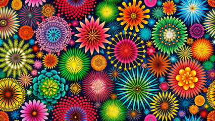 Abstract multicolored floral background