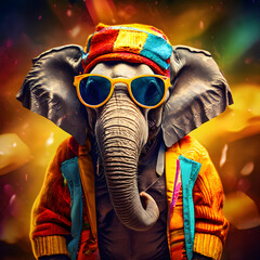 elephant in sunglasses