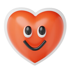3D illustration of happiness. positive sticker