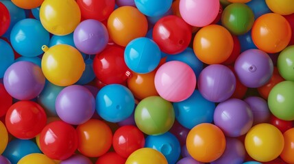 Obraz premium A fun ball pool with multicolored plastic spheres. generative ai