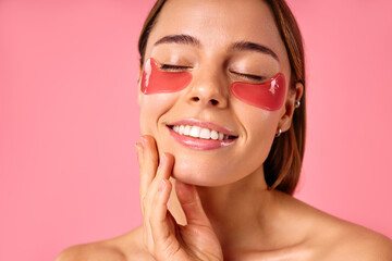 Cosmetology, beauty and spa treatment. Woman in lingerie on pink background.