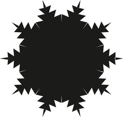 Abstract black geometric explosion vector