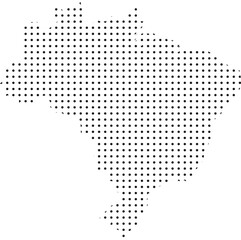 Stippled Brazil map vector illustration