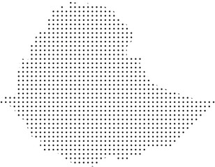 Stippled Ethiopia map vector illustration