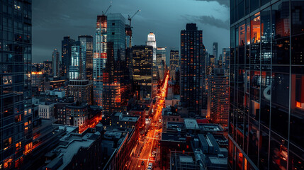 ダウンタウンの夜景