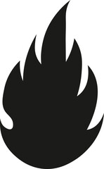 Black fire flame icon vector illustration