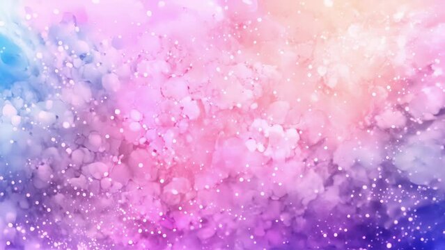 Soft pastel hues melt into each other resembling a watercolor painting as a sprinkling of stars le in the distance in this dreamy Midnight Mirage background. .