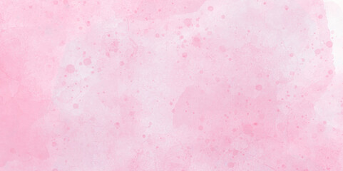 Pink background with watercolor abstract beautiful pink watercolor sky vector cloudy background. summer cloudscape fantasy heaven space wallpaper clouds view light violet canvas design.