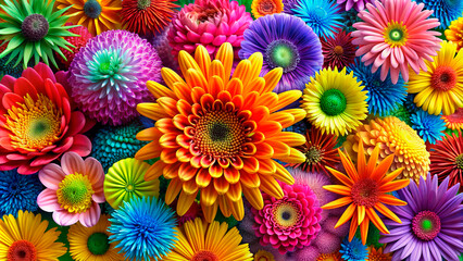 Abstract multicolored floral background