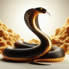 snake cobra on white