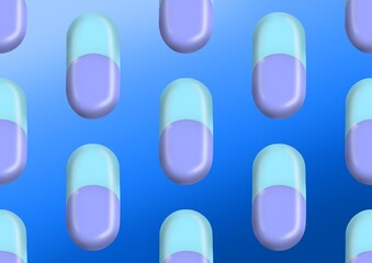 Pattern with pills. A postcard with pills. Seamless pattern with colored capsules. Background. Color pattern. Tablets. Tablet