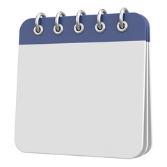 Empty calendar. 3D calendar. 3D illustration.