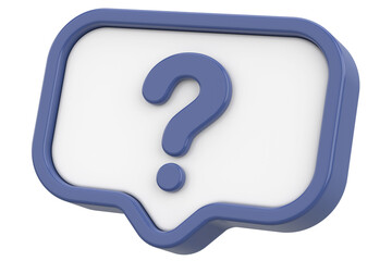 Question mark sign. 3D illustration.