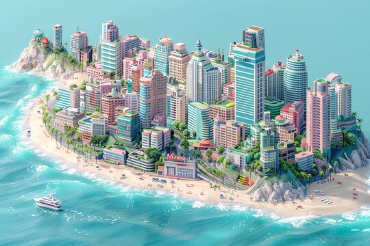 wanted to share this amazing photo I found of a beautiful city on an island. The colors are so vibrant and the water is crystal clear. It looks like a place out of a dream.