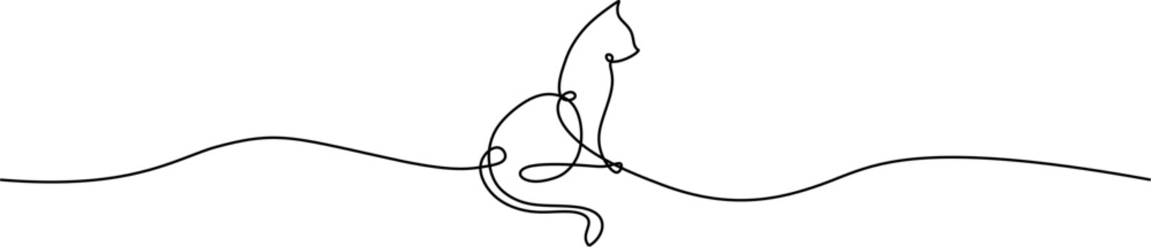 recommend clip art: line art cat for a animals day