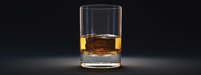 Contaminated drinking water, murky liquid in a glass, dark ominous background, 