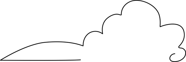 Cloud icon in thin line style