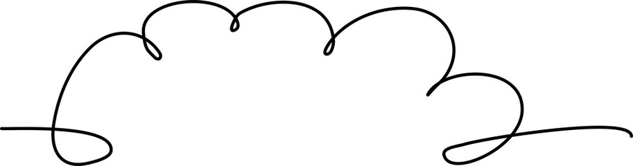 Cloud icon in thin line style