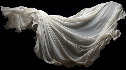 tissu blanc en mouvement, généré par IA	
