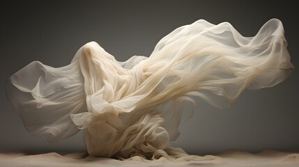 tissu blanc en mouvement, généré par IA	
 - obrazy, fototapety, plakaty