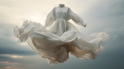 robe en lévitation dans le ciel , généré par IA	
