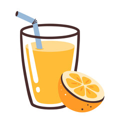 Juice icon. Drink icon. Hand-drawn vector icon.