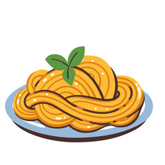 Italian pasta icon. Hand-drawn vector icon.