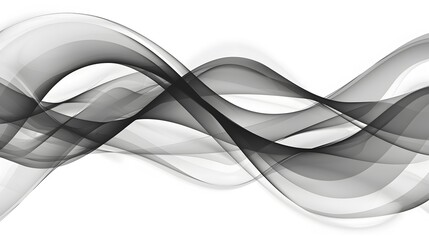 a vector background with abstract grey waves on white