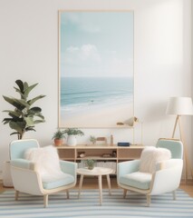 white wall with frame in kids room