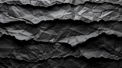   A monochrome image of crinkled paper, displaying undulating folds