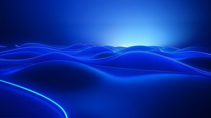 Glowing Futuristic Digital Network in Dark Cinematic Landscape