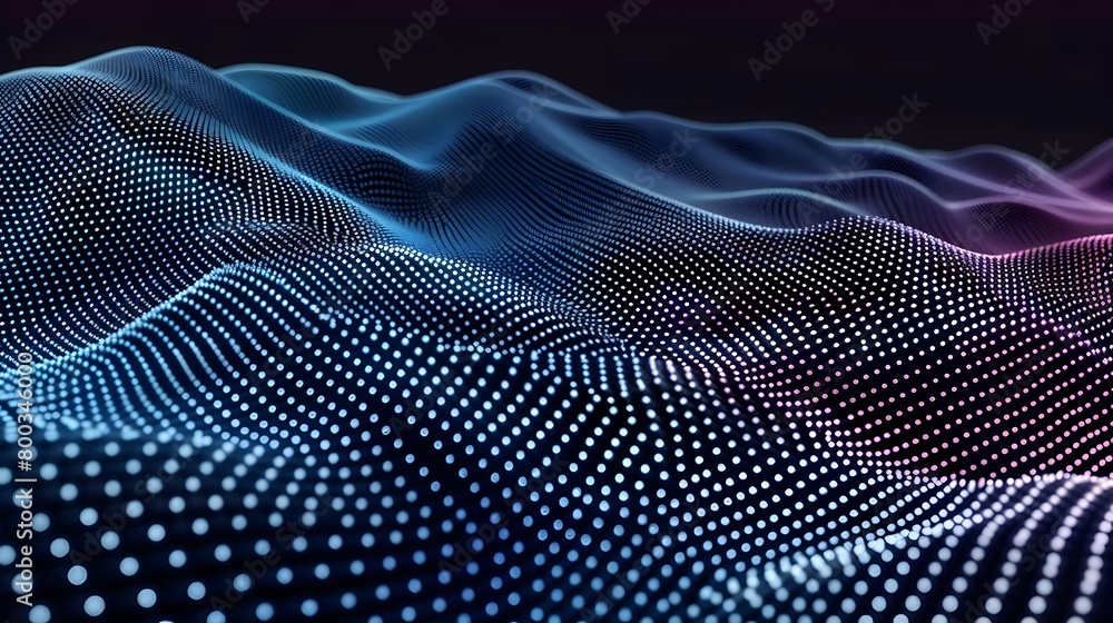 Aufkleber sleek monochrome particle wave animation for sophisticated tech presentation or interface