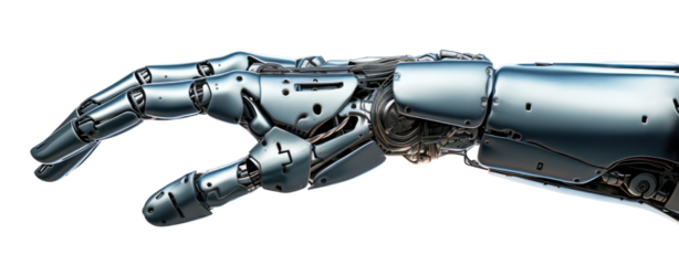 Robot hand isolated on white background