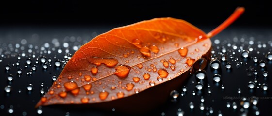 A striking image of a single leaf covered in tiny plastic pellets, symbolizing environmental intrusion,