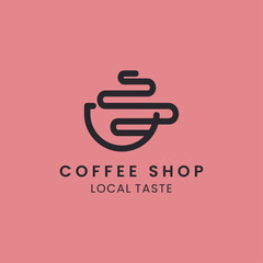 Coffee shop logo design template