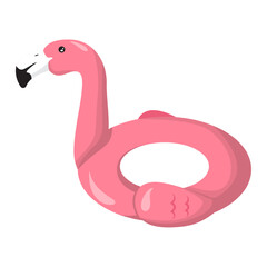 Vector illustration of flamingo buoy on transparent background