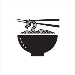 Hot soup icon with plate. Hot steam out form soup.Ramen noodle soup bowl line art vector icon for food apps and websites 