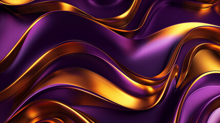 Fundo roxo e dourado com ondas 